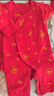 贝瑞加（Babyprints）婴儿衣服新年宝宝满月服新生儿红色连体衣纯棉新年礼物 祥云52 实拍图