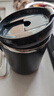 彩致（CAIZHI）304不锈钢水杯马克杯咖啡杯带盖双层防烫办公室杯子黑色 CZ1319 实拍图