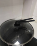 炊大皇 炒锅 304不锈钢炒菜锅煎锅 平底不粘炒锅32cm 可立可视盖不挑灶 实拍图