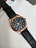 正品男士手表高档休闲石英表简约气质男表皮带高颜值罗马时尚腕表 黑色运动款 实拍图