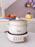 美的（Midea）电煮锅 电火锅 电热锅 电炒锅 分体式可拆洗 2.6L小电锅 学生宿舍多功能锅泡面锅 XZC2088S 配蒸笼 实拍图