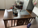 万象柏实木茶桌椅组合客厅功夫茶台茶几小户型家用套装一体阳台泡茶桌子 1.2米明月桌+1月牙椅【送电磁炉茶具】 实拍图