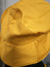 目丸帽子女夏遮阳帽防晒渔夫帽百搭大帽檐显脸小遮脸太阳帽情人节礼物 黄色+米色 M(56-58cm) 实拍图