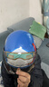 野马（YEMA）3C认证238S儿童头盔女孩男孩夏季轻便式宝宝电动摩托车半盔小孩电瓶车安全帽 蓝色+咖色短镜 实拍图