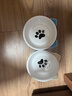 憨憨乐园猫碗陶瓷猫粮双碗斜口狗碗狗盆狗粮宠物幼猫咪吃饭食盆喝水喂食 实拍图