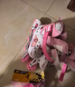 EVERVON轮滑鞋儿童溜冰鞋男女童旱冰鞋KJ-337粉色附护具头盔S号适31-34码 实拍图