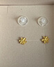 六福珠宝 黄金耳钉栀子花足金耳饰新年礼物 计价 G01G0027DS 约0.94克 实拍图