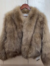 MSBEAST野兽小姐 进口蓝狐坎毛晕染色V领短款狐狸毛皮草外套女丨霜华映月 晕染琥珀棕 S 实拍图