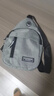 运动跑步包男休闲斜挎包手机包防泼水健身包女单肩包 灰色 实拍图