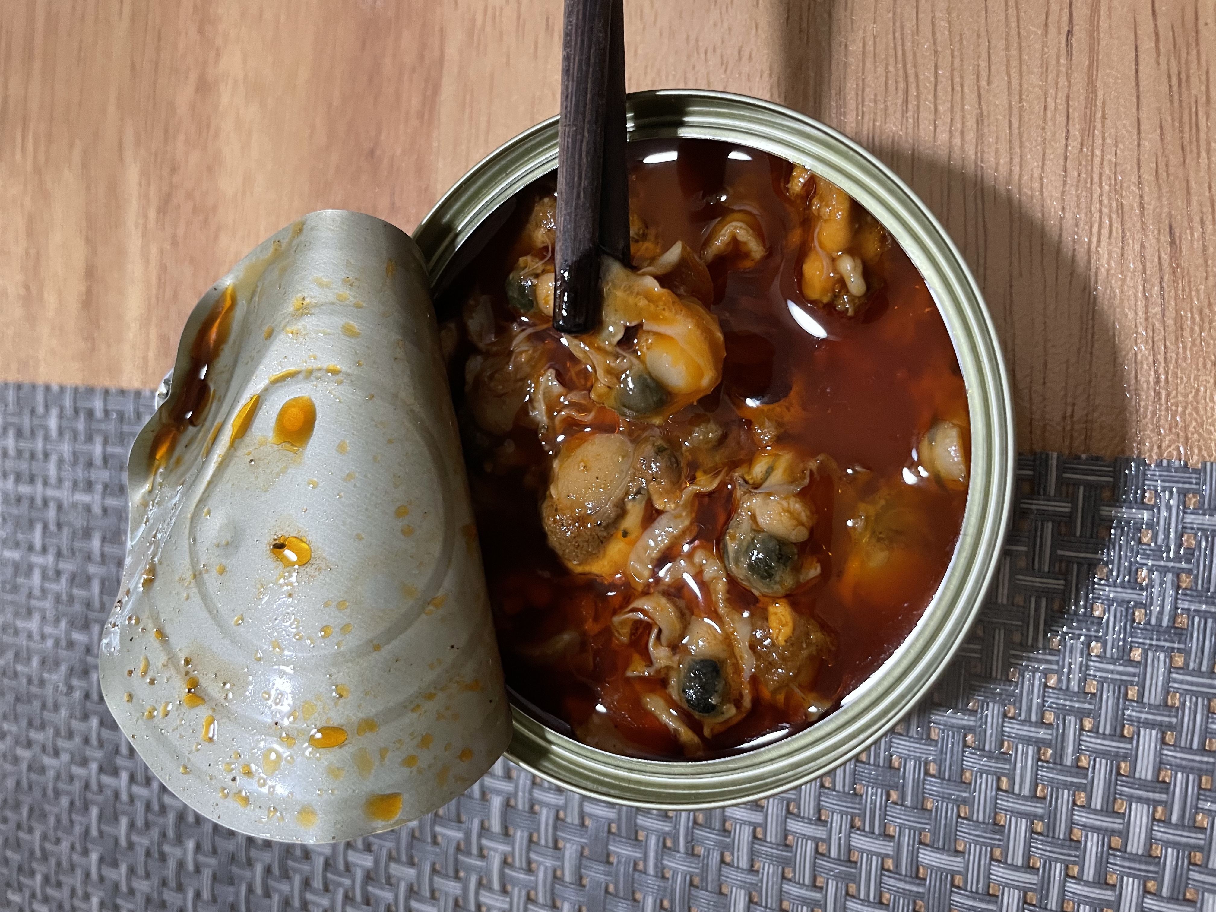 海鲜罐头小吃解馋零食下饭下酒菜美味速食代餐可口开罐即食海鲜 扇贝海鲜罐头1罐 实拍图