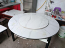 丰舍 餐桌 可变圆桌伸缩折叠实木岩板餐桌椅组合现代轻奢餐桌餐厅饭桌 黑白色-雪山白岩板-实木椅 【1.35米】 一桌6椅 实拍图