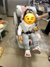 Heekin德国 儿童安全座椅汽车用0-4-12岁婴儿宝宝360度旋转ISOFIX硬接口 尊享粉(遮阳棚+上拉带+侧保护) 实拍图
