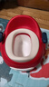 日康（rikang）儿童马桶 宝宝坐便器便盆加高前挡 PU软垫三合一功能 红色X2004-9 实拍图