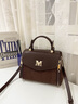 CADUNI KAISER包包女包牛皮小众剑桥包百搭手提单肩包生日礼物高级感送女友老婆 【咖啡色】实用走心 新款时尚轻奢高颜值鞋款包 实拍图