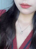 I Do铂金PT950项链雪花钻石项链女单钻吊坠订婚求婚女友闺蜜生日礼物 雪花钻-1克拉项链 实拍图