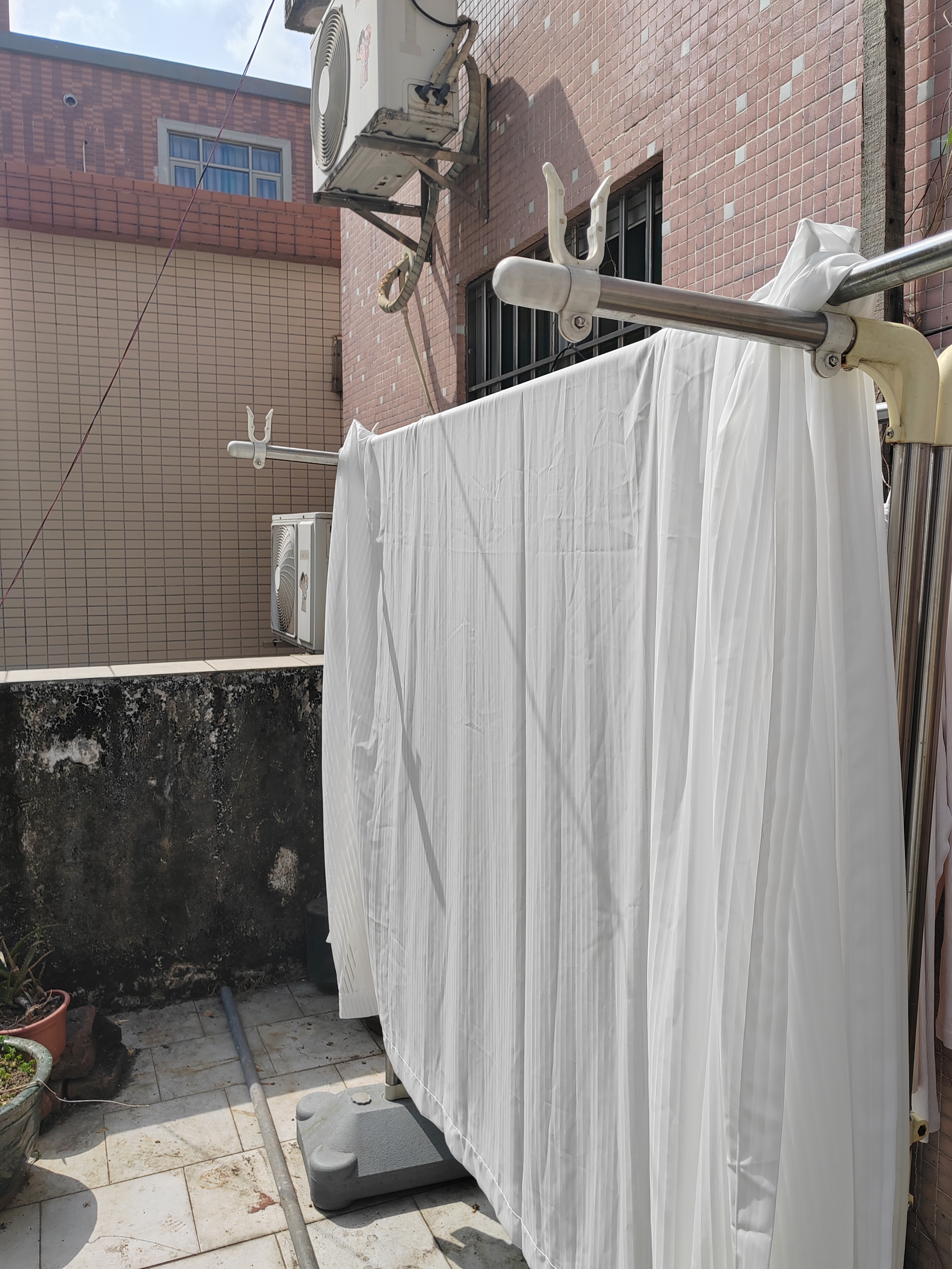 水星家纺透光不透人阳台窗帘百叶纱挂钩款250宽×250高cm(单开) 实拍图