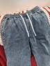 顶峰保罗（Dingfengbaoluo）美式牛仔裤男生春季直筒裤子宽松休闲阔腿长裤DFK24复古蓝XL 实拍图