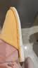 果洛菲日式木地板棉拖鞋男家居室内地板厚底情侣春秋冬季女 黄色 38-39 实拍图