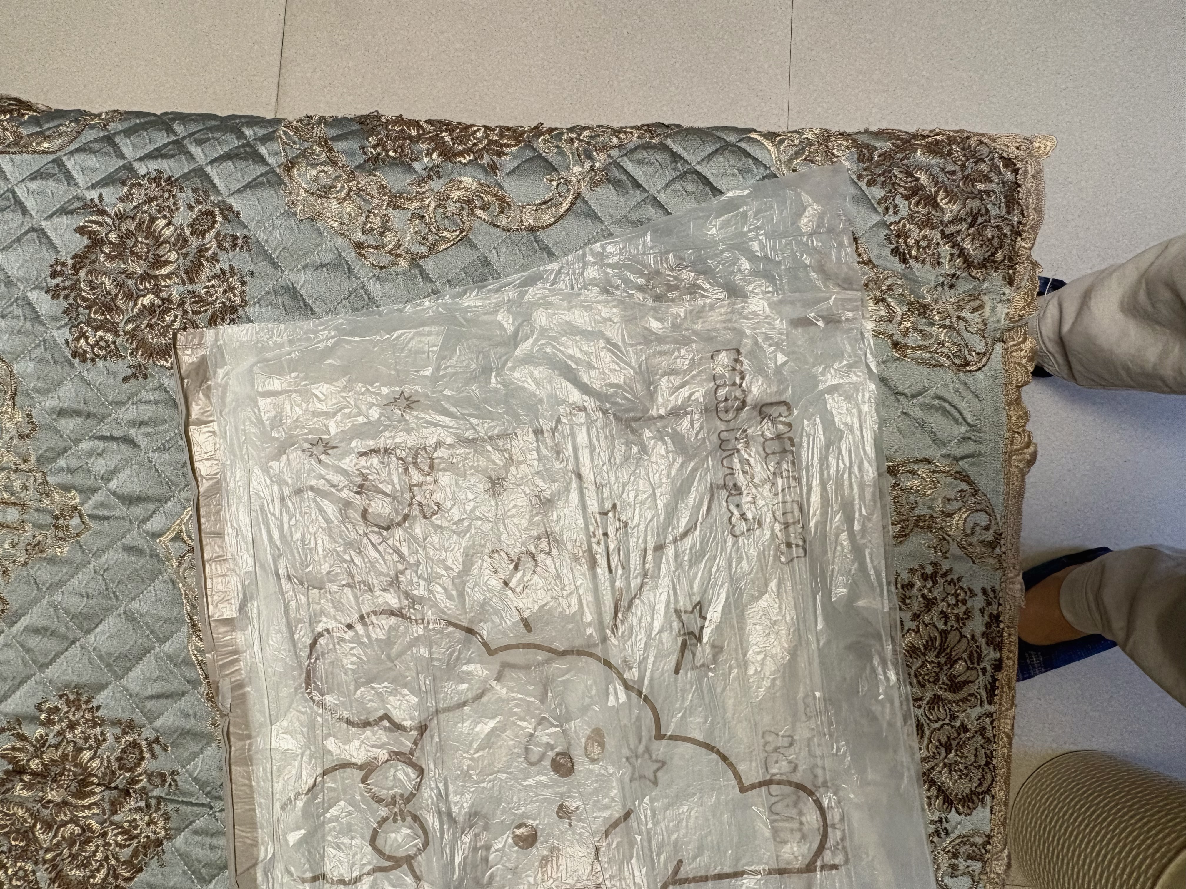 【萌兔印花】家用办公抽绳垃圾袋加厚点断易撕45*42CM 印花抽绳垃圾袋【150只】 实拍图