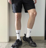 安德玛（Under Armour）篮球袜 运动袜子男女 跑步羽毛球袜吸汗防臭中筒棉袜黑色L码 实拍图