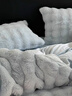 南极人仿兔毛绒牛奶法兰绒床上四件套1.5/1.8米床冬天被套200*230cm海蓝 实拍图
