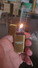超薄珍珠打火机金属砂轮明火充气实用礼品打火机锌合金 金色 单机 1个 实拍图