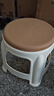 华恺之星 加厚塑料凳家用休闲餐椅浴室矮凳小板凳换鞋凳 小圆凳  咖色 实拍图