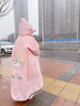 牧萌儿童雨衣带书包位男童女童女孩加长全身学生雨披 粉独角兽 4XL 实拍图