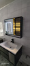 艺昕浴室柜陶瓷一体盆卫生间洗手盆洗脸盆柜组合智能镜套装洗漱洗手台 80CM轻奢灰智能【升级款活动中】 实拍图