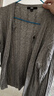 优衣库女装纽花圆领针织开衫/毛衣外套空调衫通勤秋冬新款488123 481477/03灰色 XL 实拍图