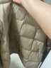 坦博尔轻薄羽绒服女短款翻领宽松舒适衬衫式女士外套330226D 青木棕160 实拍图
