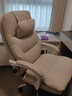 京东京造Z8老板椅真皮椅躺椅 人体工学椅办公椅子电脑椅 头层牛皮 奶咖白 实拍图