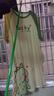 猫人（MiiOW）【防螨抗菌纯棉】女士睡裙睡衣女撞色恐龙印花家居服绿色2XL 实拍图