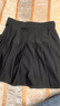 萝美酱百褶裙松紧腰高腰弹力a字小个子短裙子女胖mm遮肉显瘦春秋半身裙 黑色（松紧腰带口袋） M 【建议90-105斤】 实拍图