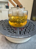 摩飞电器围炉煮茶器 电陶炉配玻璃茶壶+烧烤网养生壶烹茶烧水煮茶一体机  MR6083 【全玻璃0胶水】 椰奶白 0.65L 实拍图