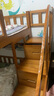 临稚胡桃木 儿童上下床实木高低床双层床上下铺床两层木床子母床 梯柜款 上铺宽1.3米下铺宽1.5米 实拍图