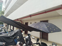 电动车遮阳雨伞快拆可折叠电瓶车雨棚蓬防晒挡雨踏板摩托车防雨伞 无支架【黑色羽毛】加长-黑胶 实拍图