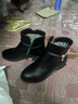 觅艳 妈妈鞋子软皮靴子女鞋棉鞋秋冬季中跟加绒女靴中年中老年皮鞋 黑色 单里 39 实拍图