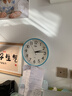 康巴丝（Compas）挂钟 静音简约钟表客厅石英钟表挂墙时钟 c2855 蓝色 26cm 实拍图