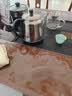 赣荣大板茶桌椅组合一桌五椅新中式茶几简约茶几办公室阳台家用泡茶台 鹏程万里石盘款1官帽椅4月牙椅 1.6米新中式四抽屉款 实拍图