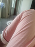 猫人【防螨抑菌纯棉】女士睡衣女印花简约撞色开衫粉红色XL 实拍图