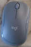 罗技（Logitech）M221 轻音鼠标 无线鼠标 办公鼠标 对称鼠标 带无线微型接收器 雾霭蓝 实拍图