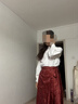 翊尚美马面裙女全套新中式汉服成人女礼服小个秋冬新款中国风敬酒服 红色【织金马面裙+白色上衣】 M 【适合100-115斤】 实拍图