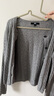 优衣库女装纽花圆领针织开衫/毛衣外套空调衫通勤488123 481477/03灰色 M 实拍图