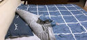 艾薇纯棉枕巾一个儿童加大三层纱布夹棉枕芯枕头巾 蓝色格子 52*78cm 实拍图