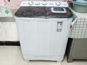 奥克斯（AUX）洗衣机半自动家用双缸双桶大容量小型租房宿舍波轮双杠强力去污省水电 16.5公斤【洗10+脱6.5+终生联保】黑色 双缸 实拍图
