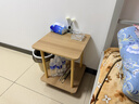 逸朗德（YILANGDE）简易床头柜小型卧室现代简约迷你床边柜收纳架储物柜子置物床头桌 浅胡桃色双层40*40*53cm 实拍图