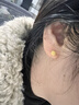 黄金耳钉女小豆豆纯金999足金耳环小金豆养耳洞耳饰送女友礼物 直针款式+配送专柜礼盒+国检证书 5mm磨砂一对(限时五折) 实拍图