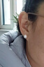 周六福S925银珍珠耳钉耳饰生日礼物女馒头珠 9.5-10.5mm 38妇女节礼物 实拍图
