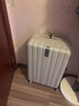 汉客行李箱女拉杆箱男大容量镇店之宝双层拉链密码箱子旅行箱24英寸白 实拍图